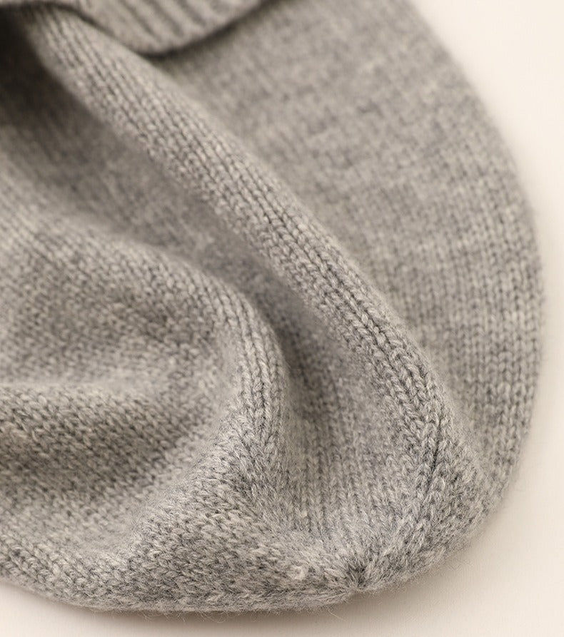 Artisan Craftsmanship: The knitted design showcases superior craftsmanship, promising durability and a timeless aesthetic.
Versatile Color Options: Available in three sophisticated colors—Ash Grey, Midnight Blue, and Onyx Black—this set complements any outfit with its understated elegance.
Perfect Fit: The beanie measures 23cm x 23cm, with a 6.5cm folded brim, offering a snug and comfortable fit.