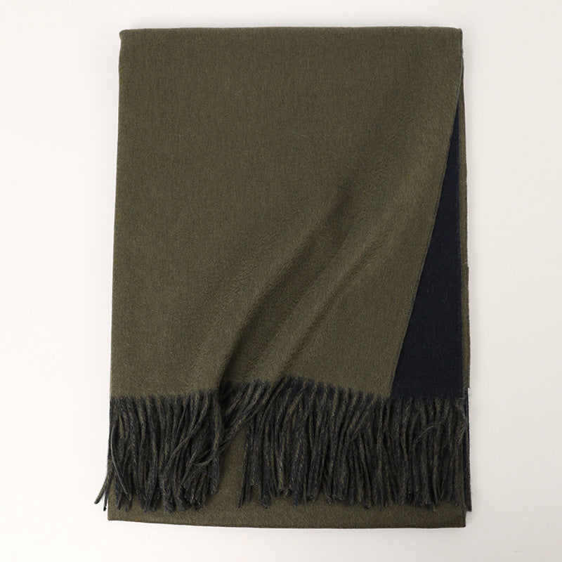 Evergreen and Indigo Colours-Double Sided Scarf-100% Cashmere Shawl-Unrivaled Cashmere Excellence
Indulge in the supreme luxury of our cashmere shawl, a masterpiece crafted from the finest 100% pure cashmere sourced from the serene plains of Inner Mongolia, China. This exquisite creation is the epitome of warmth and sophistication, designed for those who appreciate life's finer pleasures.