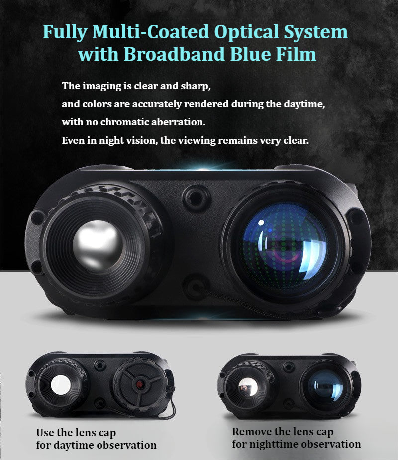 Wisdom View|Infrared Night Vision Binocular|Day and Night Use|magnification 3.5X to 7X
Detailed Digital Display
Featuring a 2-inch LCD screen with a resolution of 320x240, these binoculars offer a stable and clear view of your surroundings. The generous external screen size (90mm x 42mm) enhances your ability to spot details, whether you're observing wildlife or scanning the terrain.
Advanced Optical Technology