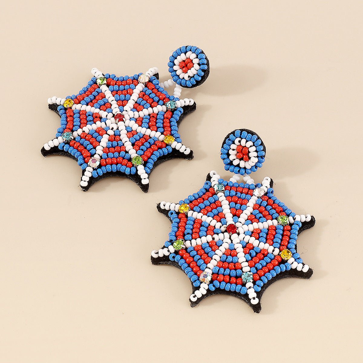 Halloween Dangle Earrings - Braided Glass Seed Beads