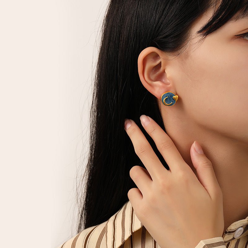 Stud Earrings-inpired by The Starry Night