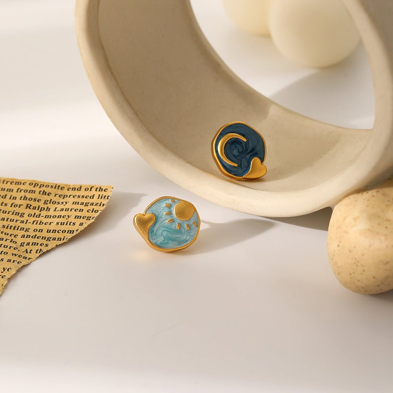 Stud Earrings-inpired by The Starry Night