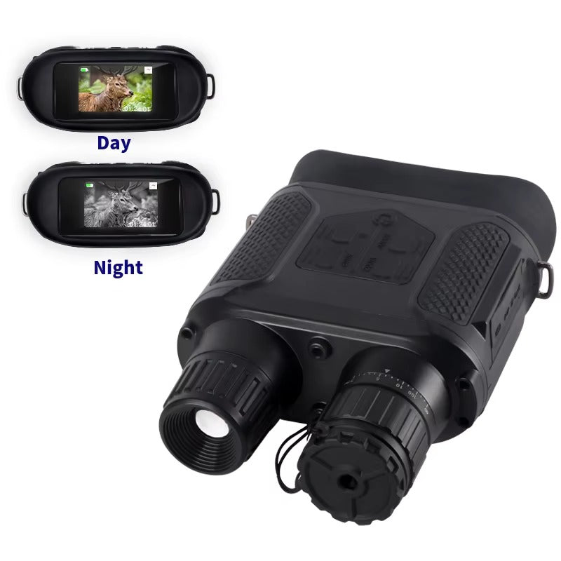 Wisdom View|Infrared Night Vision Binocular
Versatile Day & Night Use
Our Infrared Night Vision Binoculars, expertly crafted in mainland China, are designed for a wide range of users, including hunting enthusiasts, outdoor adventurers, security personnel, and nature observers. These binoculars provide high-definition color imaging during the day and switch to infrared black-and-white imaging at night, ensuring reliable performance in all lighting conditions. The built-in video recording function allows yo