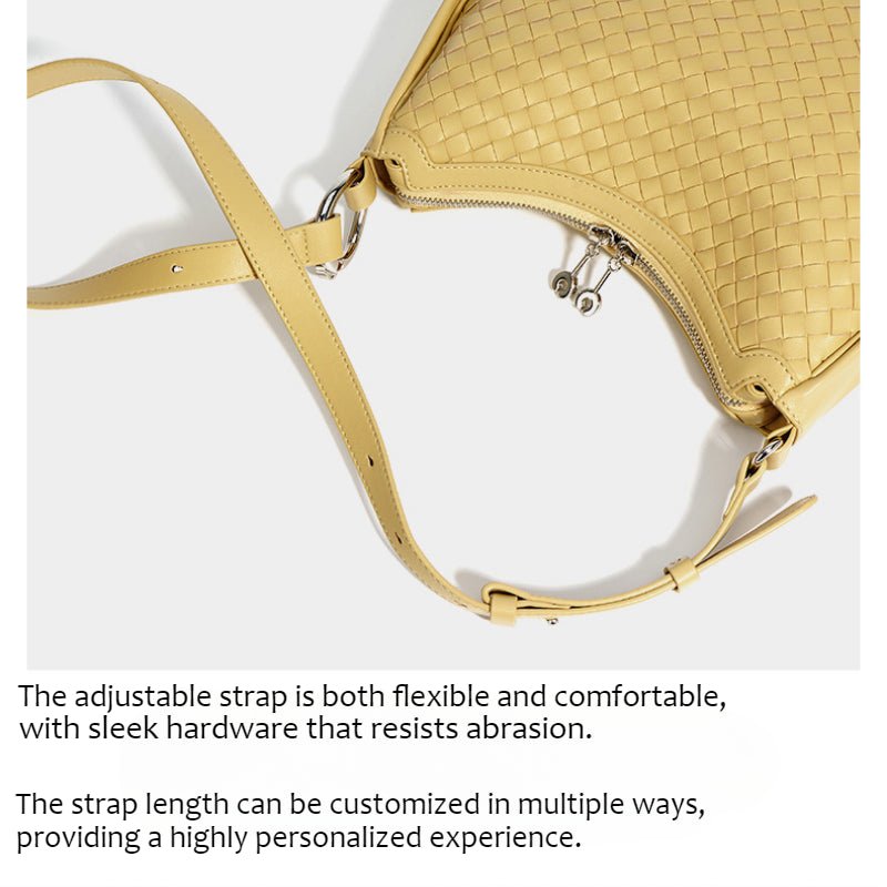 Woven Leather Bag-Adjustable Strap-flexible and comfortable