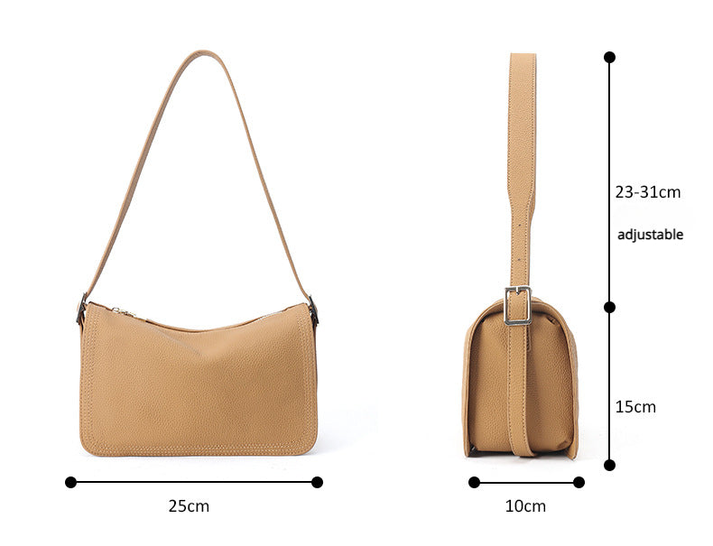 Petite Posh|Premium Full-Grain Cowhide|Shoulder Bag|Crossbody Bag|Medium Size - Jin's Finds