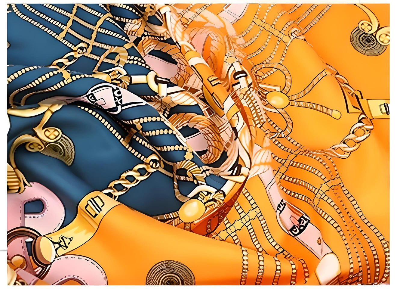 Opulence Orbit|100% Silk Scarf|A Piece that Connotes Wealth and Indulgence - Jin's Finds