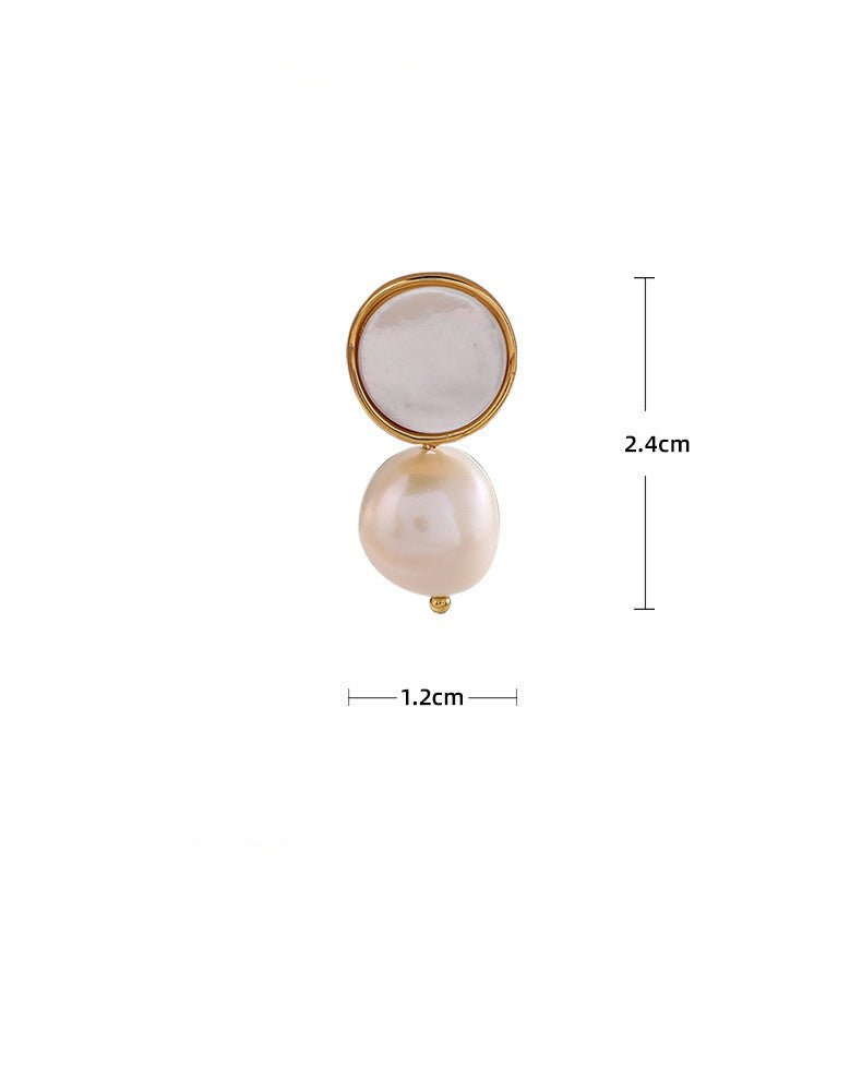 Drop Earrings -Nacre and Baroque Pearls