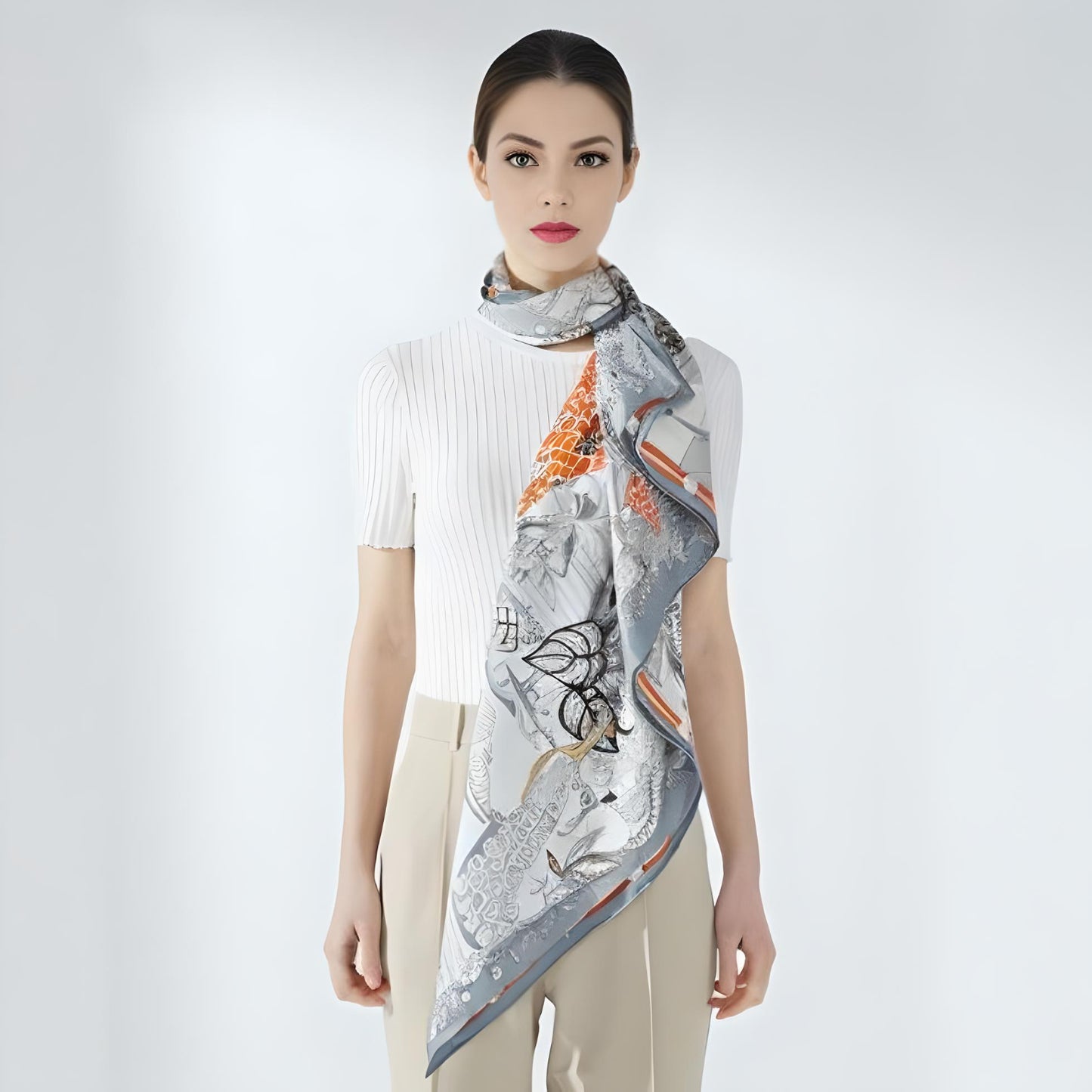 Tale-Tails|106cmx106cm|Silk Twill Scarf|Celebrate the wonders of nature and the joy of reading - Jin's Finds