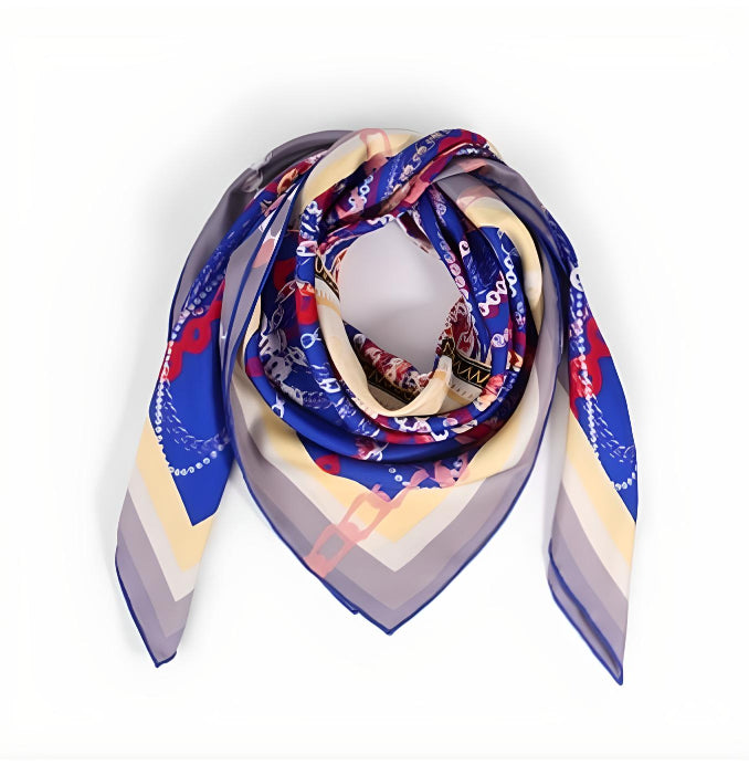 Tranquil Elegance| Silk Scarf| 100% Silk Twill |105cm x 105cm - Jin's Finds