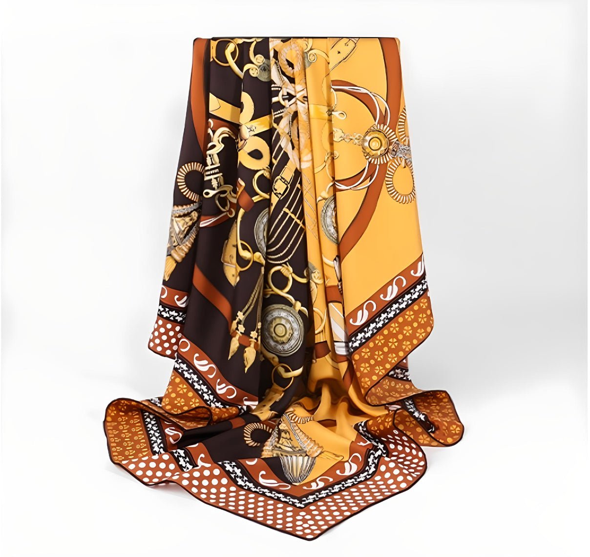 Opulence Orbit|100% Silk Scarf|A Piece that Connotes Wealth and Indulgence - Jin's Finds