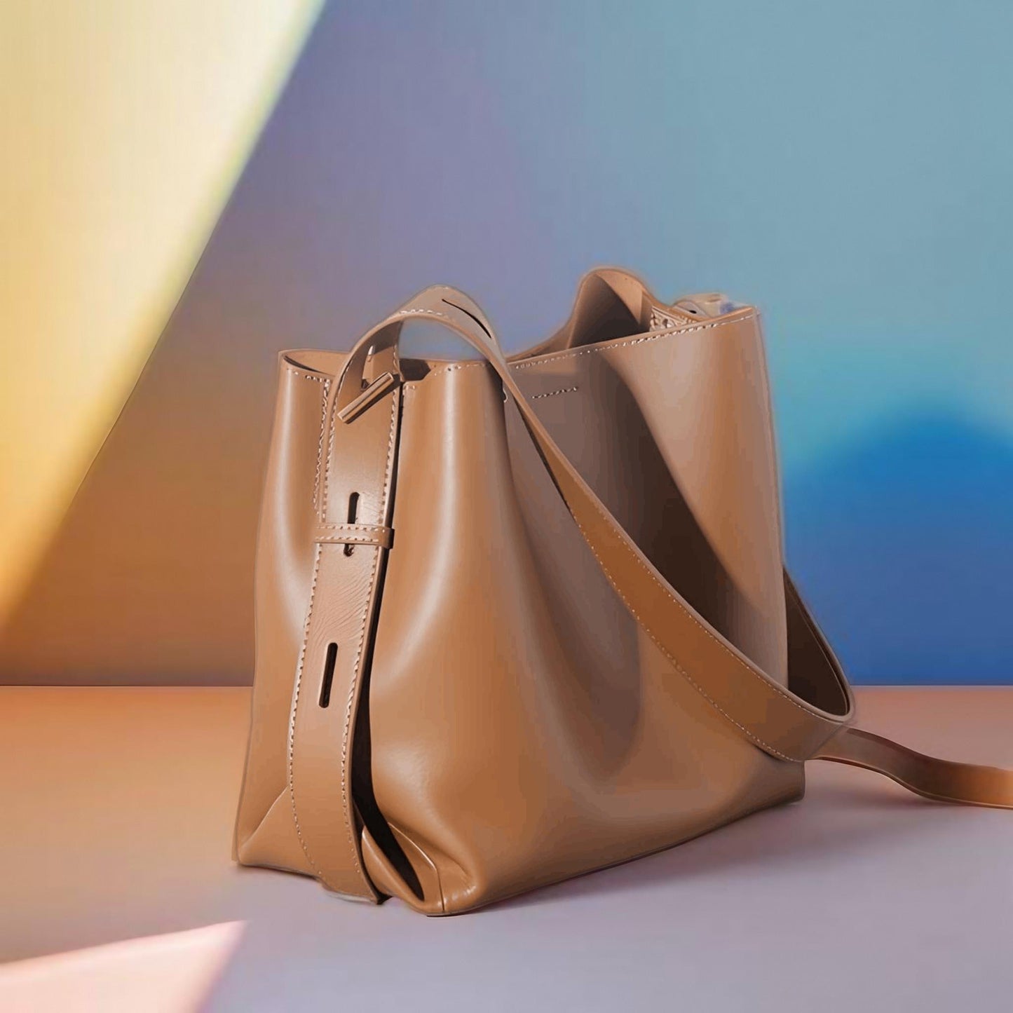 Exquisite Leather Bucket Bag| Genuine leather|Tote Bag|Top-layer Cowhide