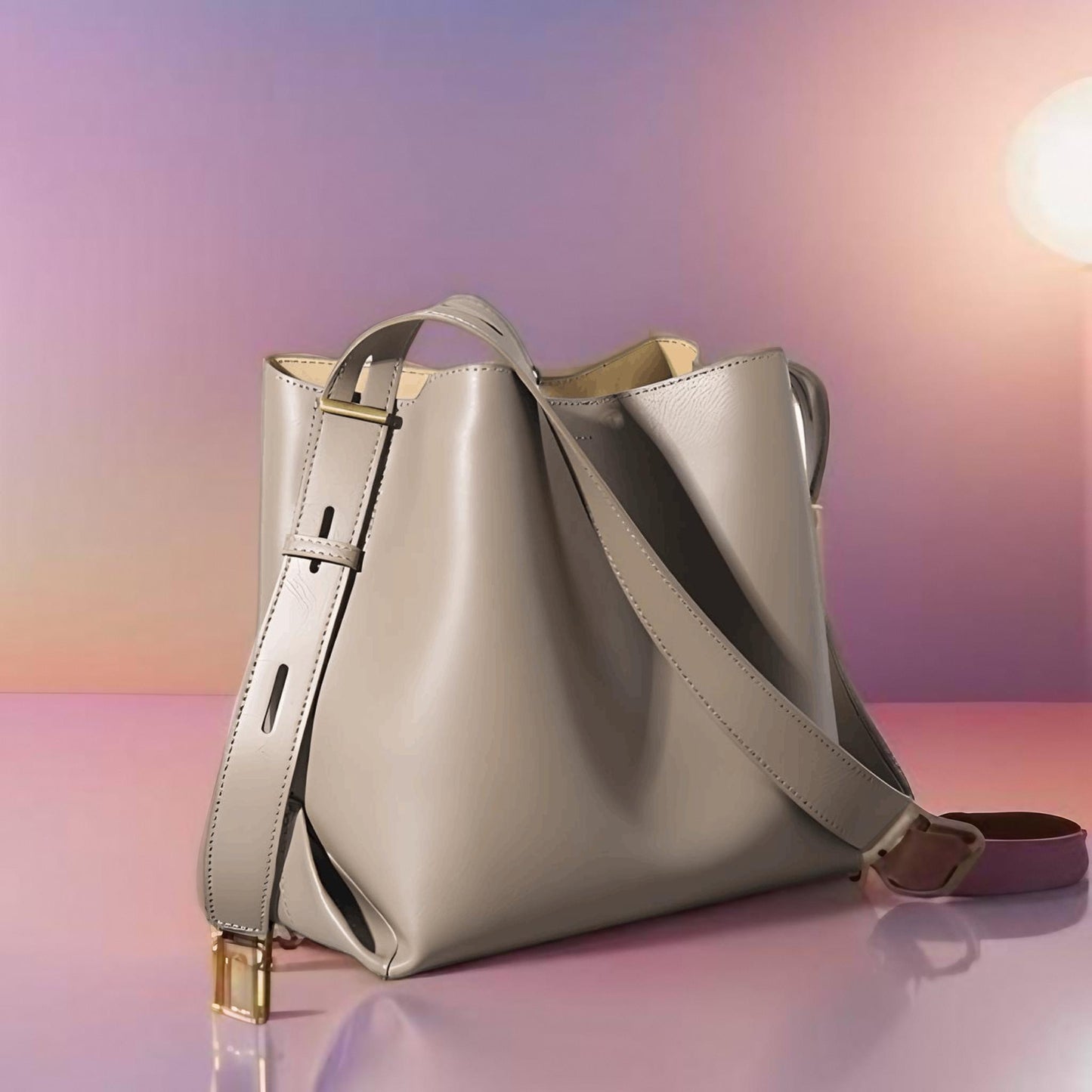 Exquisite Leather Bucket Bag| Genuine leather|Tote Bag|Top-layer Cowhide