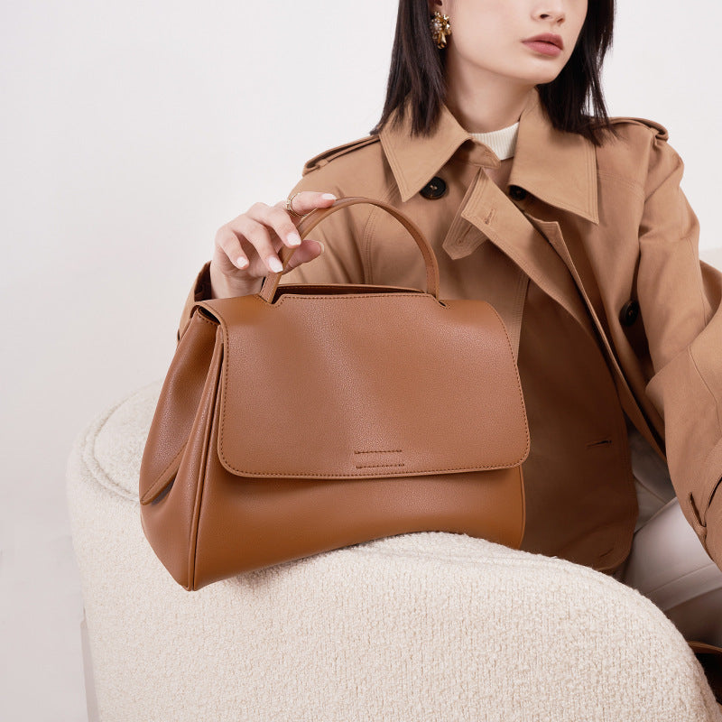 Executive Ensemble|Premium Split Cowhide Leather Satchel Bag-suitable for work