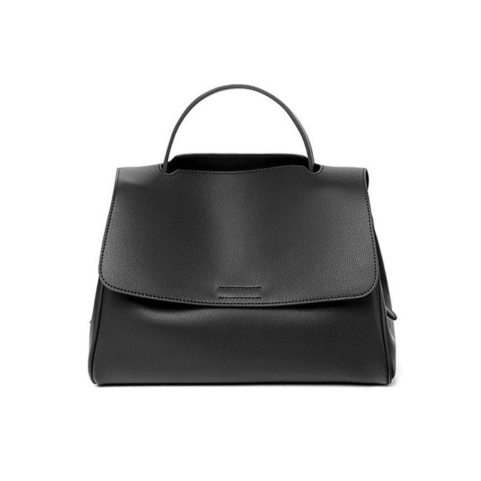 Executive Ensemble|Premium Split Cowhide Leather Satchel Bag-Onyx Colour