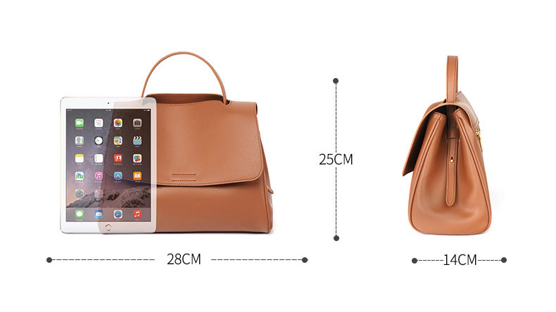 Executive Ensemble|Premium Split Cowhide Leather Satchel Bag-ample storage space