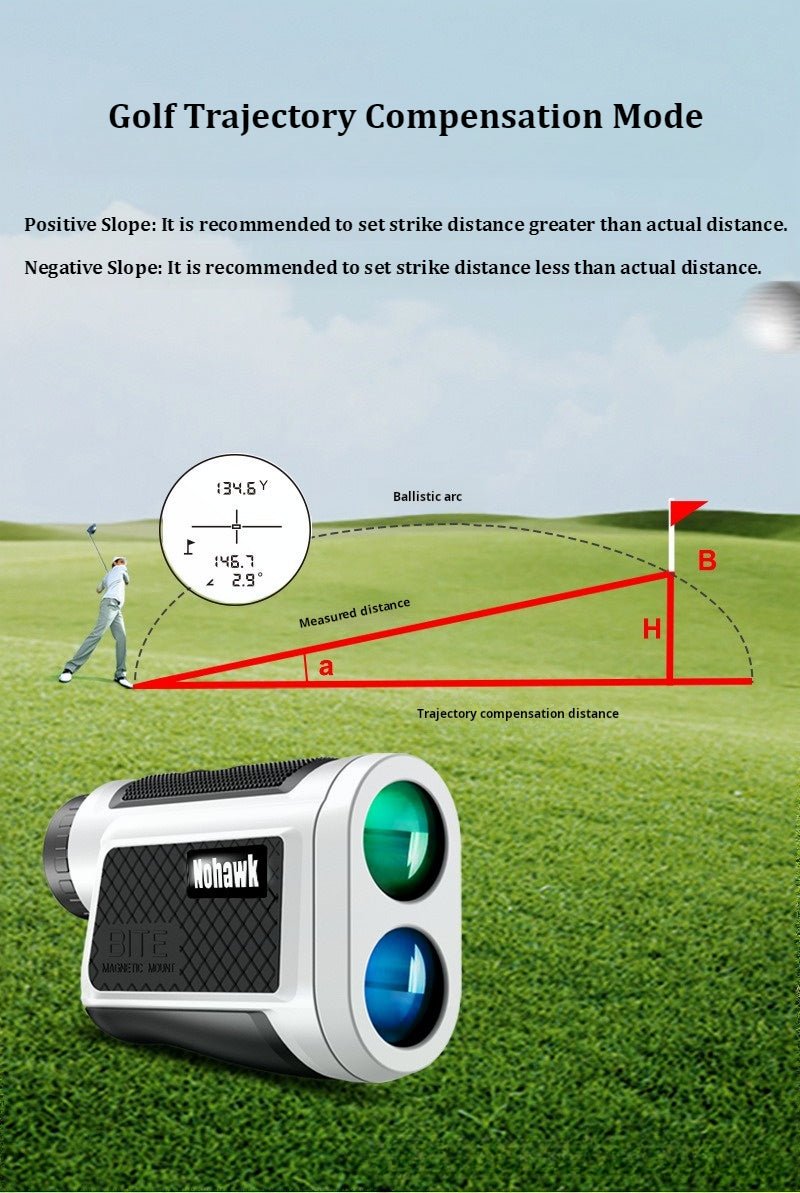 FalconFocusGolf Range Finder-Trajectory Compensation