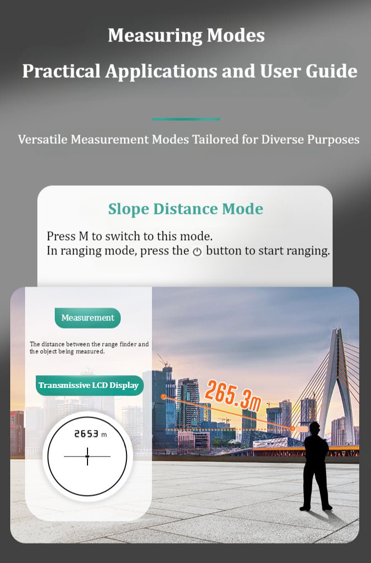 FalconFocus-Golf Range Finder-Slope Distance Mode