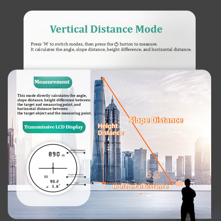 FalconFocus-Golf Range Finder-Vertical Distance Mode