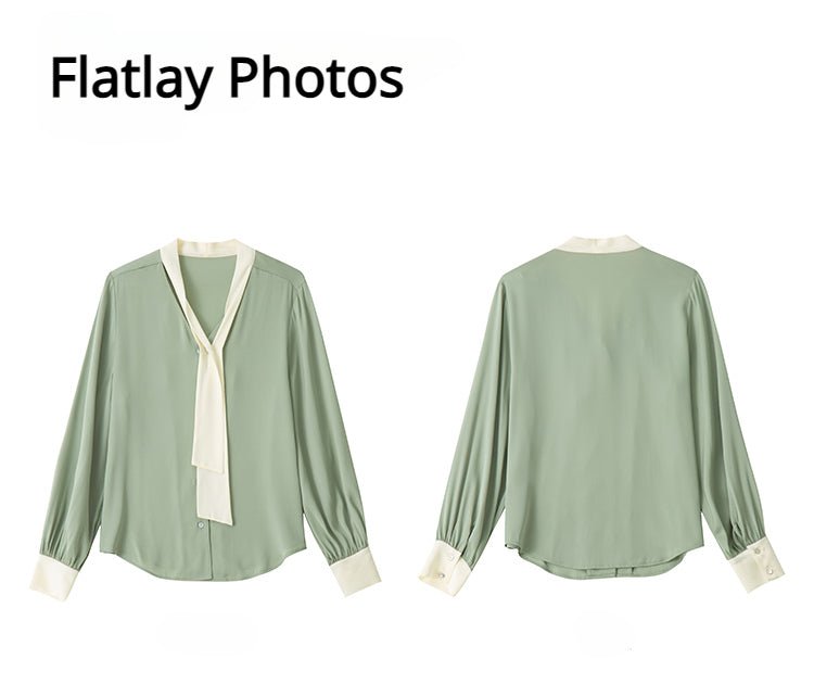 Silk Double Joe Blouse | Pepermint Tea Colour | Clashing Colour Design - Jin's Finds