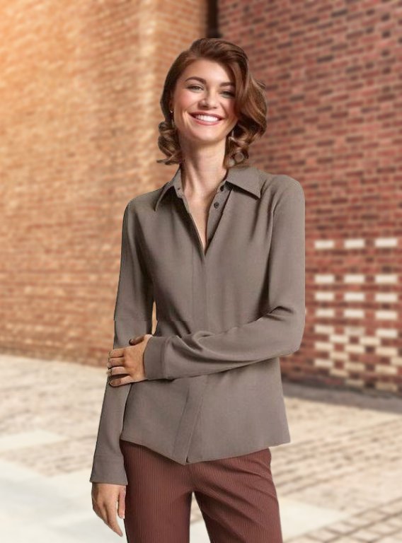 Crepe de Chine Silk Shirt | Loose-fitting Style | Corporate Colours available - Jin's Finds