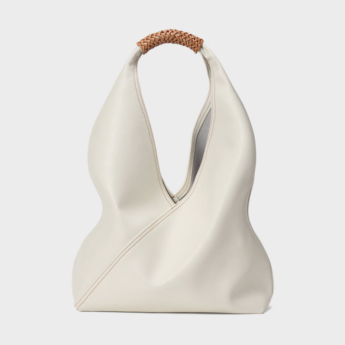 The Essential Enclave|Bucket Bag Masterpiece|Small Grain Cowide Leather-Latte Froth Colour