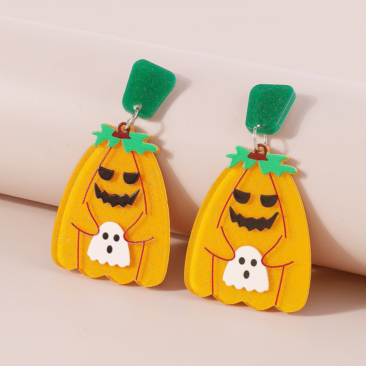 Halloween Pumkin Earrings - pumkin and gost