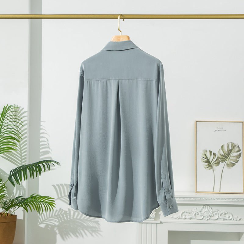 Crepe de Chine Silk Shirt | Loose-fitting Style | Corporate Colours available - Jin's Finds