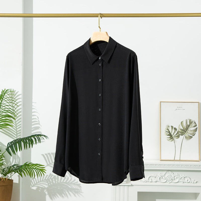 Crepe de Chine Silk Shirt | Loose-fitting Style | Corporate Colours available - Jin's Finds