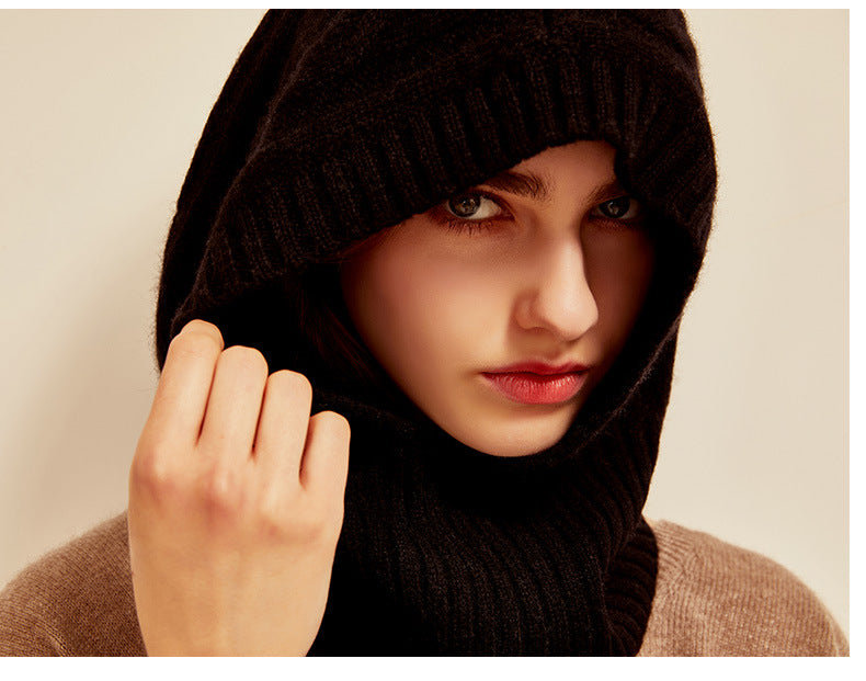 Arctic Embrace|Cashmere Hooded Beanie|All-Gender Style|Unmatched Comfort and Fit