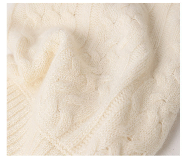 Arctic Embrace|Cashmere Hooded Beanie|All-Gender Style|Unmatched Comfort and Fit