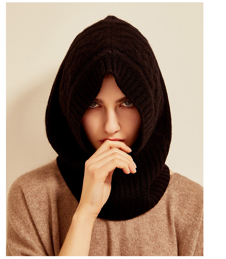 Arctic Embrace|Cashmere Hooded Beanie|All-Gender Style|Unmatched Comfort and Fit