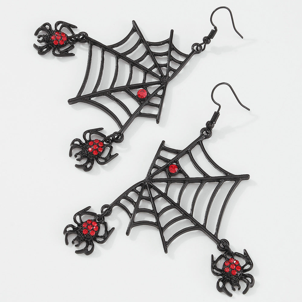 Halloween Jewelry Set- Red Spider earrings