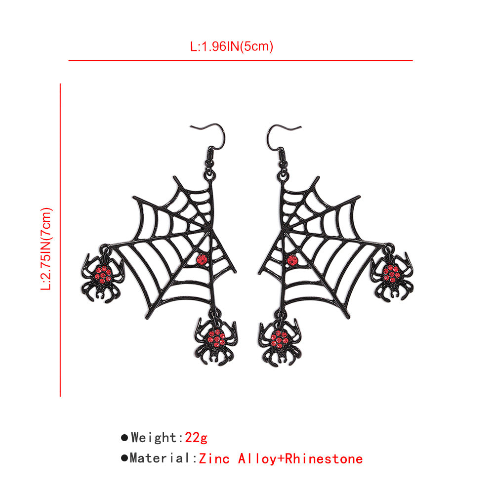 Halloween Jewelry Set-Red Spider Earrings