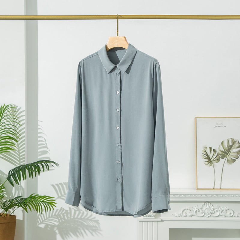 Crepe de Chine Silk Shirt | Loose-fitting Style | Corporate Colours available - Jin's Finds