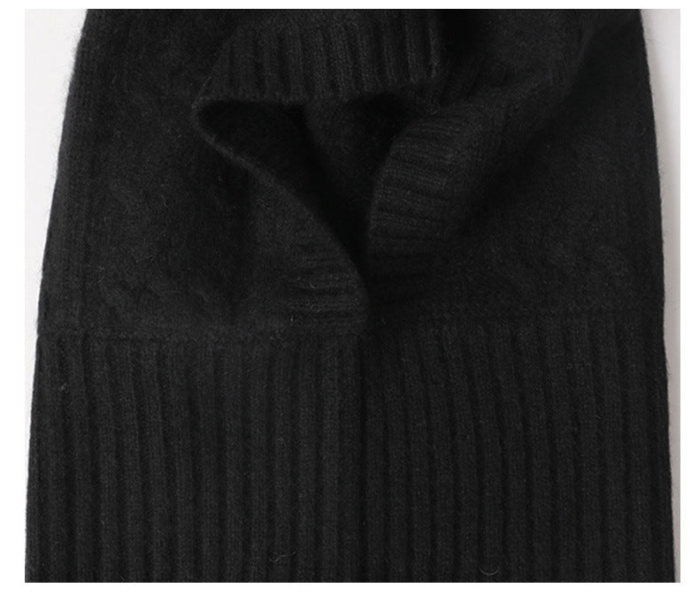 Arctic Embrace|Cashmere Hooded Beanie|All-Gender Style|Unmatched Comfort and Fit