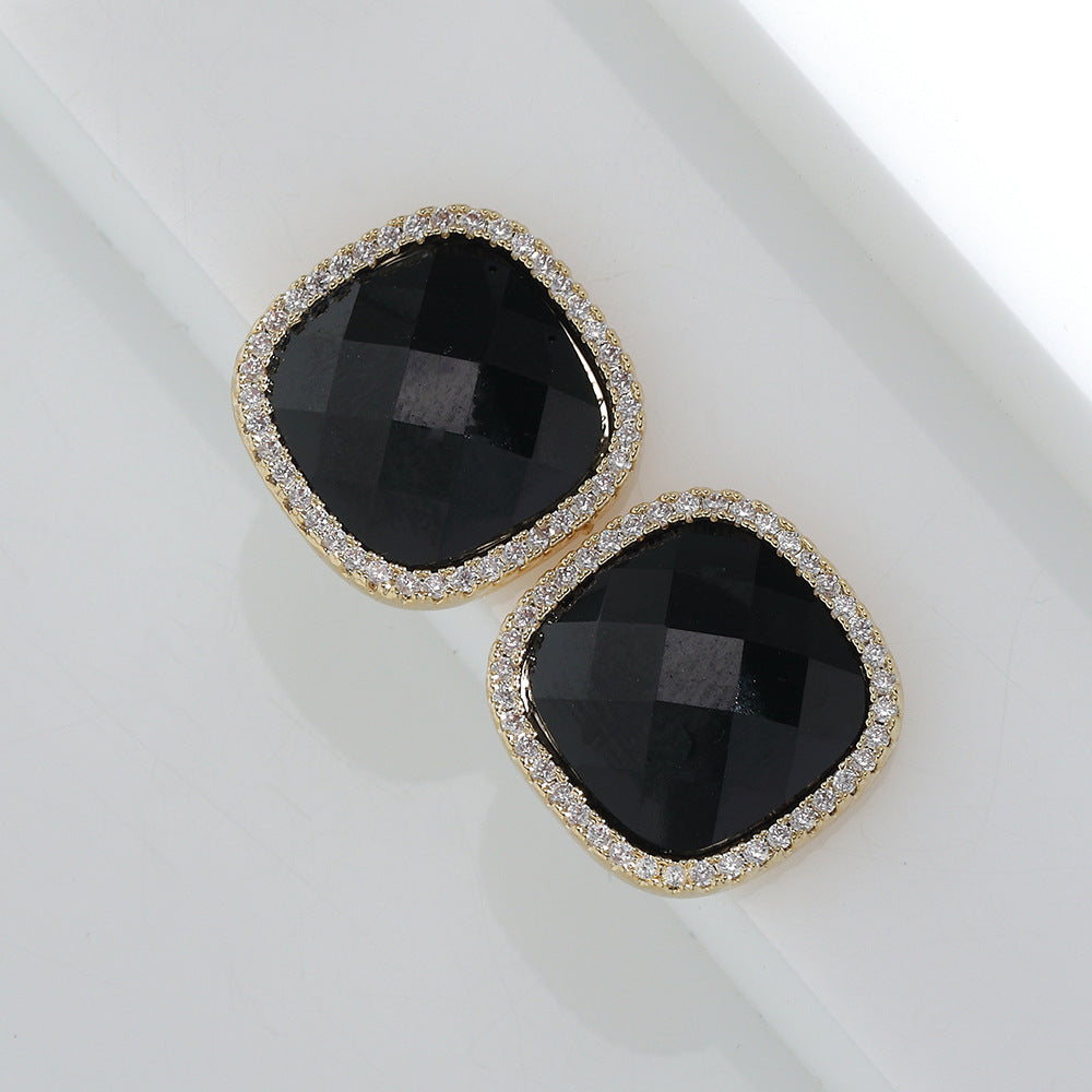 Stud Earring - CZ Gemstones- suitable for work