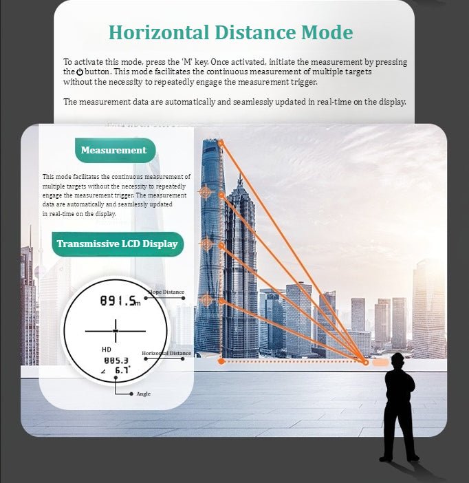 SharpEye_NP_Series_Golf_Laser_Rangefinder-Horizontal Distance Mode