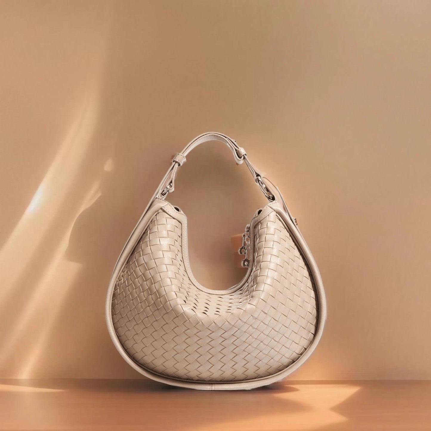 Silken Brush Colour Woven Leather Bag-Weave Wave Signature Leather Bag