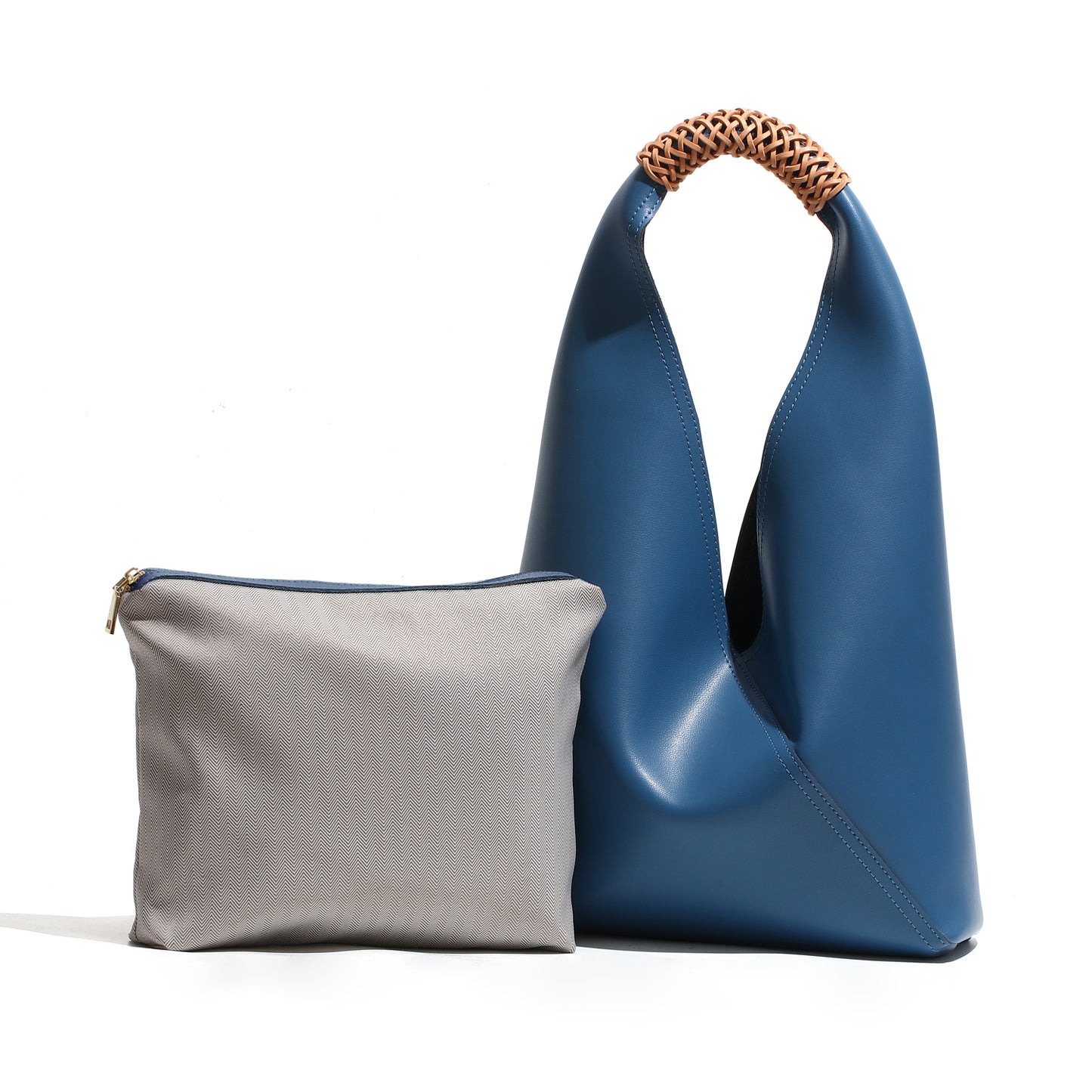 The Essential Enclave|Bucket Bag Masterpiece|Small Grain Cowide Leather - In a thoughtful departure from traditional designs, we've included a secure zippered internal pocket to protect your belongings. Crafted from lightweight materials, it offers a convenient and safe compartmentalized space within the heavier pure leather exterior.