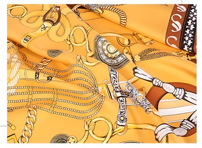 Opulence Orbit|100% Silk Scarf|A Piece that Connotes Wealth and Indulgence - Jin's Finds