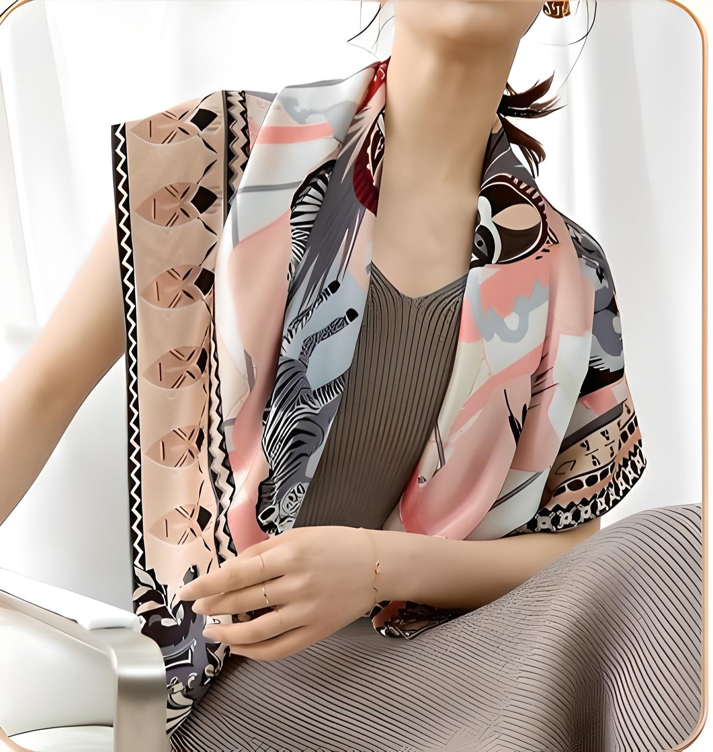 100% Crepe Plain Satin Silk Scarf|106cm x 106cm|Mursi Village|Epitomizes Luxury and Elegance - Jin's Finds